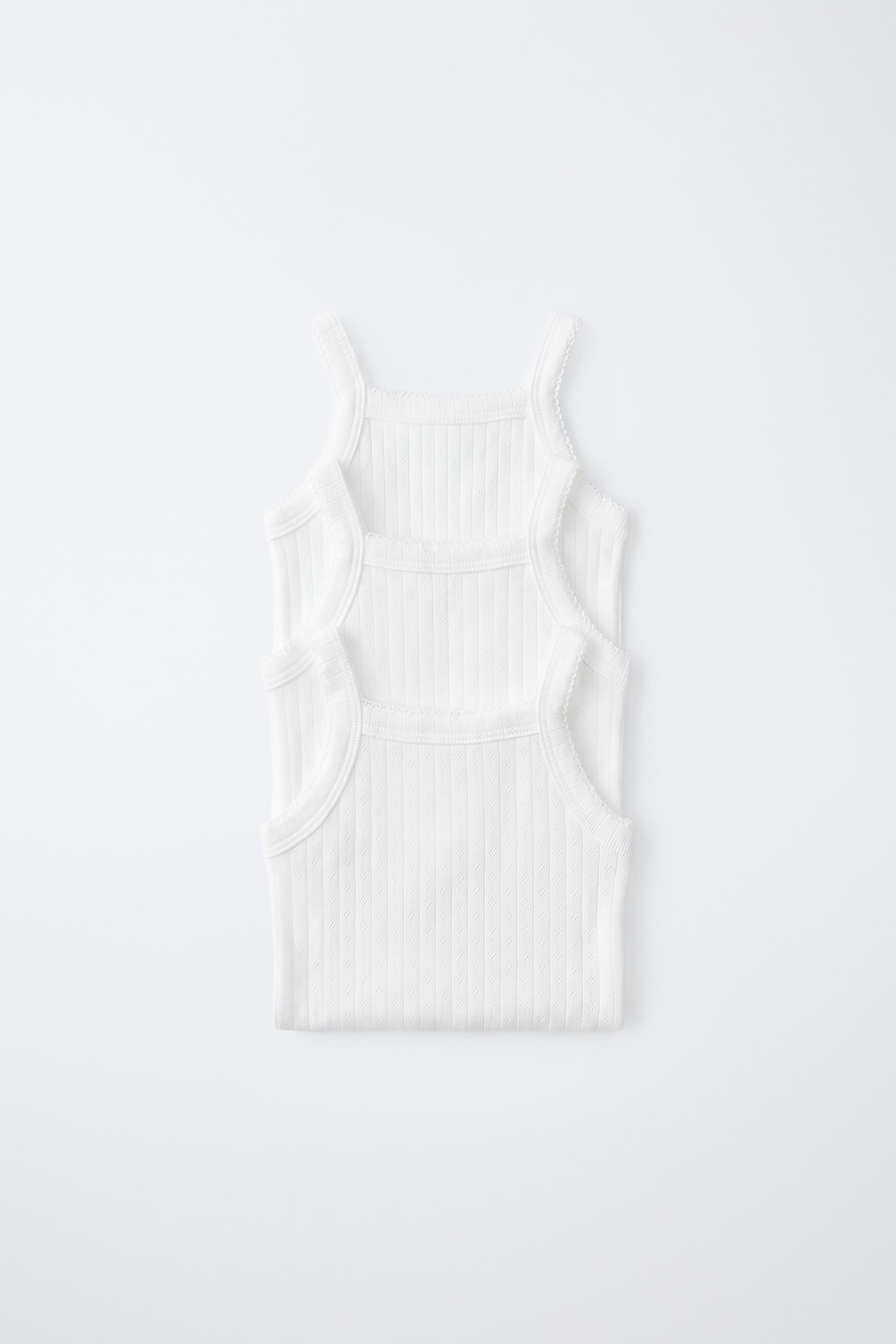 THREE-PACK OF POINTELLE STRAP BODYSUITS